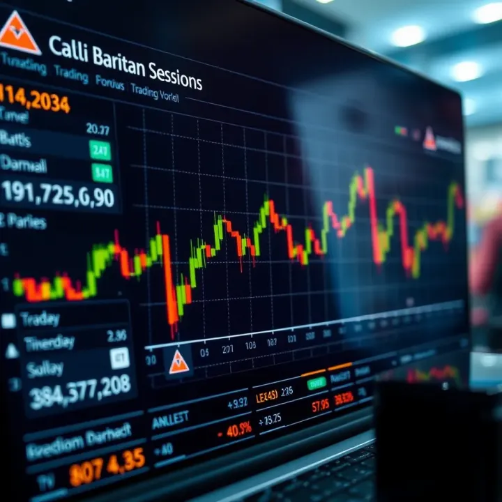 Currency Market Volatility Across Forex Trading Sessions Graph illustrating currency market volatility during different trading periods