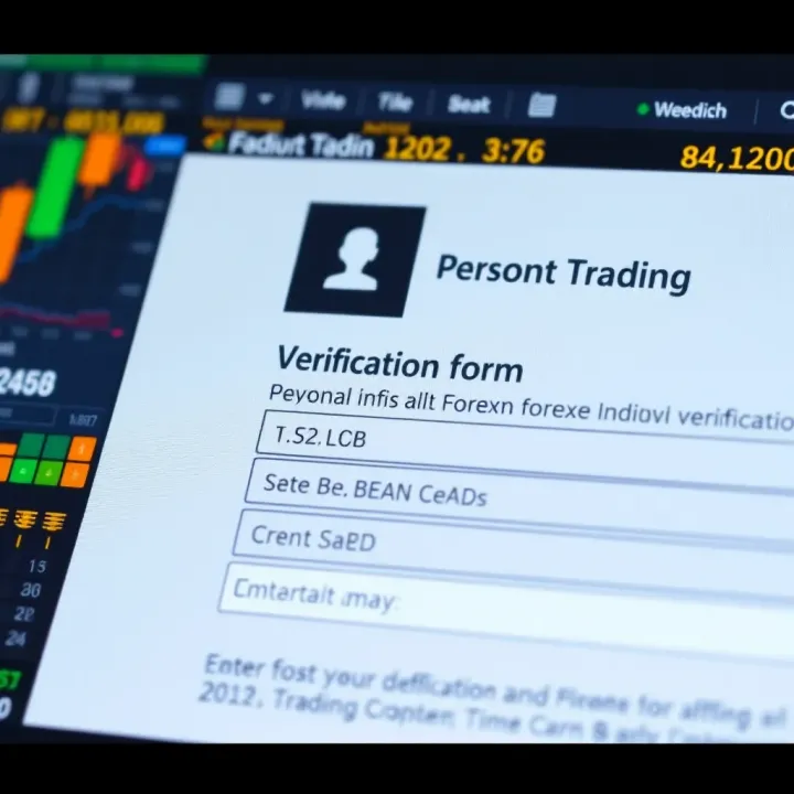 Close-up of a digital verification form showing personal identification details for account confirmation