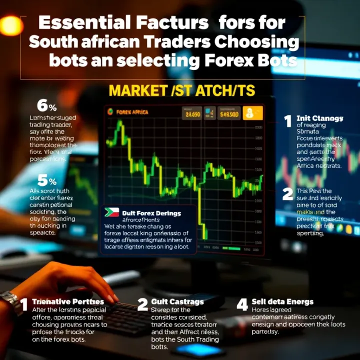 Infographic highlighting key factors South African traders should consider when selecting forex bots