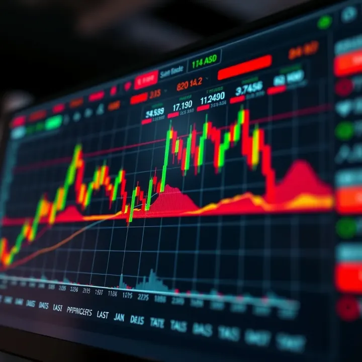Graph showing risk management tools and indicator overlays for optimizing forex trades