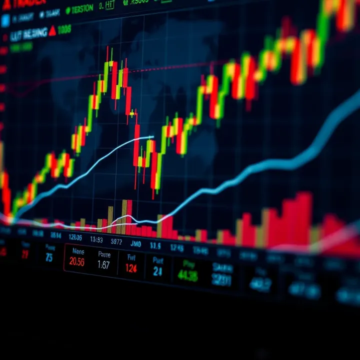 Forex Trading Account Performance Overview Graph showing trends of forex currency pairs with upward and downward movements