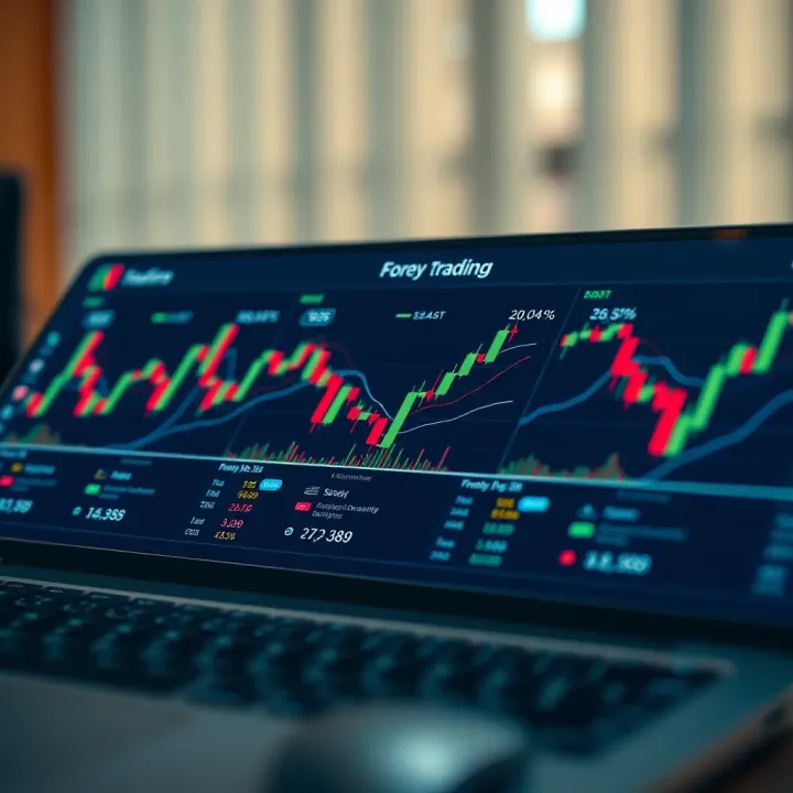 Diagram showing basic forex trading concepts with currency pairs and exchange rates