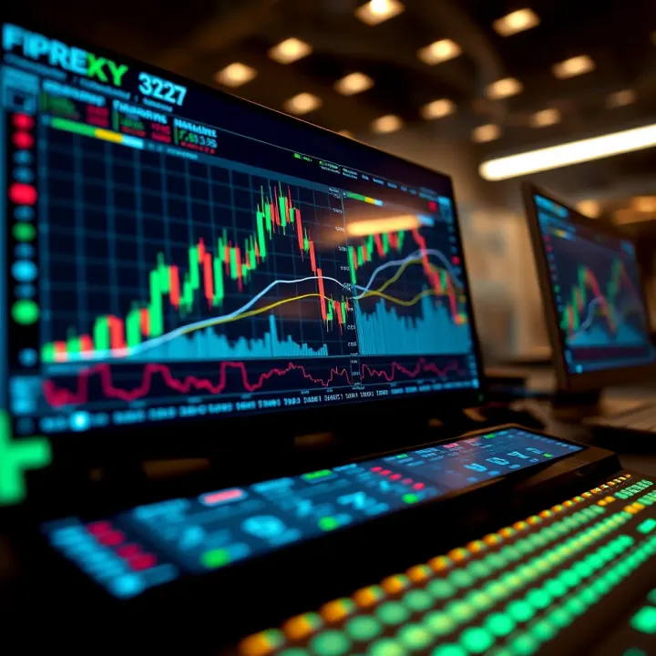 User interface displaying forex trading charts and market analysis on a digital platform