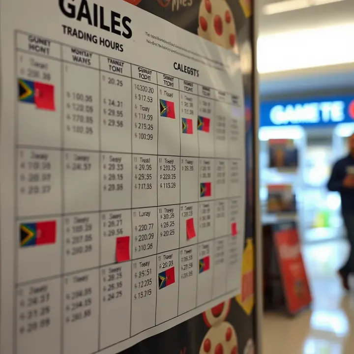 Holiday Trading Hours for Game Stores in South Africa Calendar with marked holiday dates affecting game store schedules