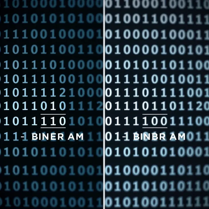 Diagram illustrating the binary and Gray code representations side by side
