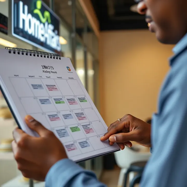 Planning Your Visit to Home Affairs Alberton Office Person consulting a calendar planner to schedule a visit to the Home Affairs office
