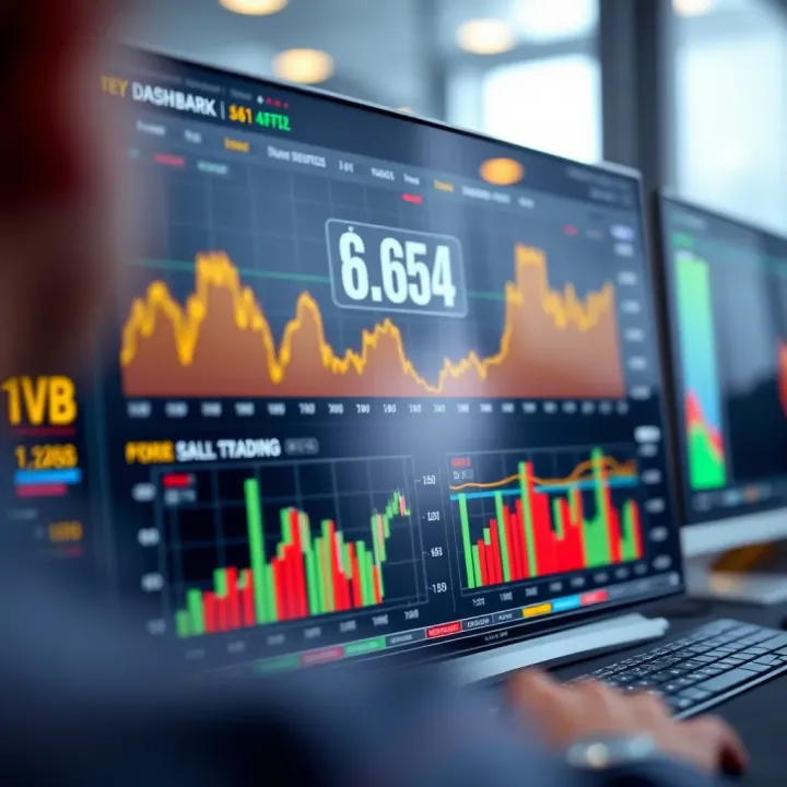 Forex Trading Software Performance Dashboard Dashboard displaying key metrics and performance indicators of forex trading software