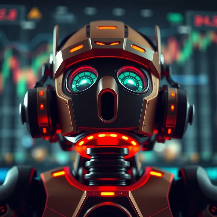 Conceptual graphic showing secure investment choices contrasting with risky automated trading tools