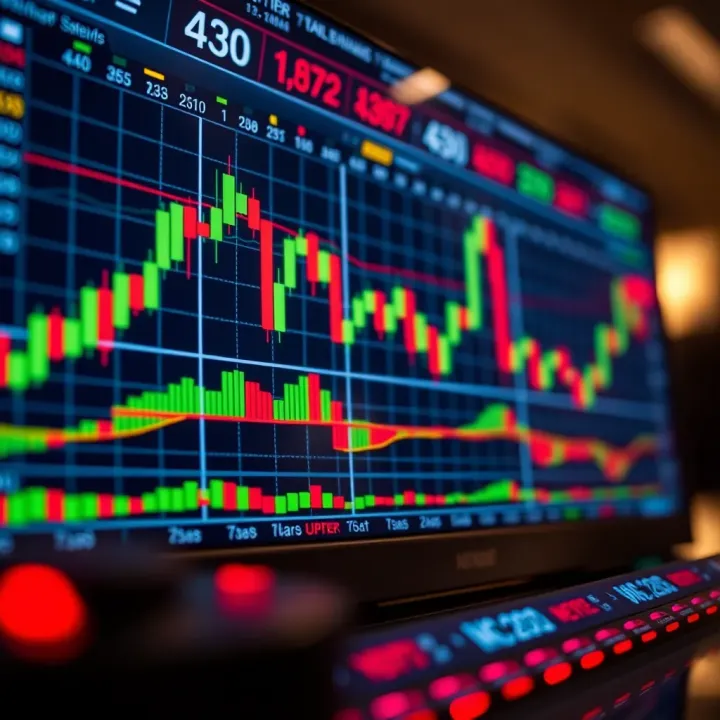 Binary Option Signals Illustrated on a Trading Chart Chart displaying binary option signals with indicators and trading patterns