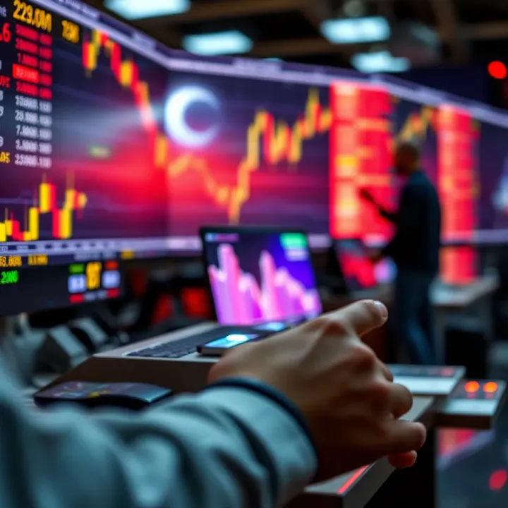 Conceptual representation of risk management and signal verification in trading decisions