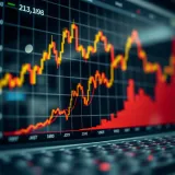 Graph showing rising and falling asset prices to illustrate binary options trading