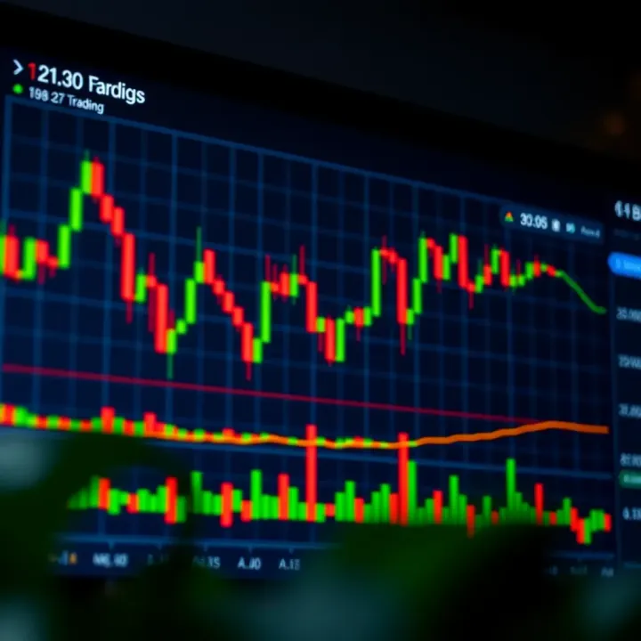 Chart displaying various common candlestick patterns indicating market trends