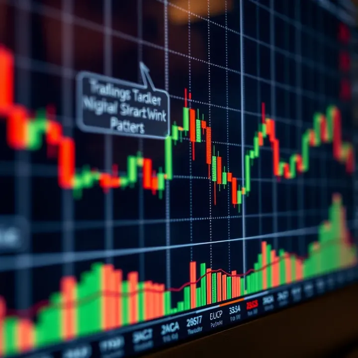 Forex Candlestick Chart with Key Pattern Formations Forex candlestick chart showing different chart patterns for trading analysis