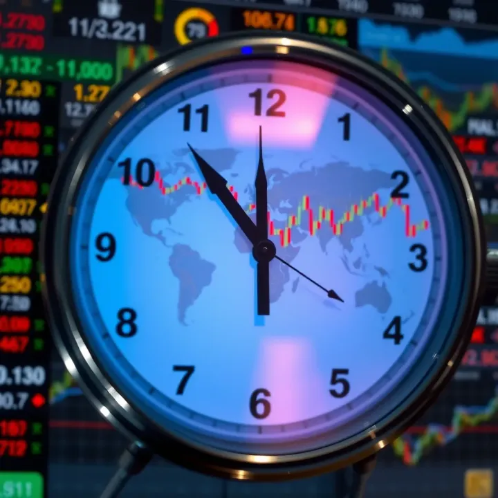 Forex Market Clock Highlighting Key Trading Sessions for South African Traders Global forex market clock showing trading session overlaps relevant for South African traders