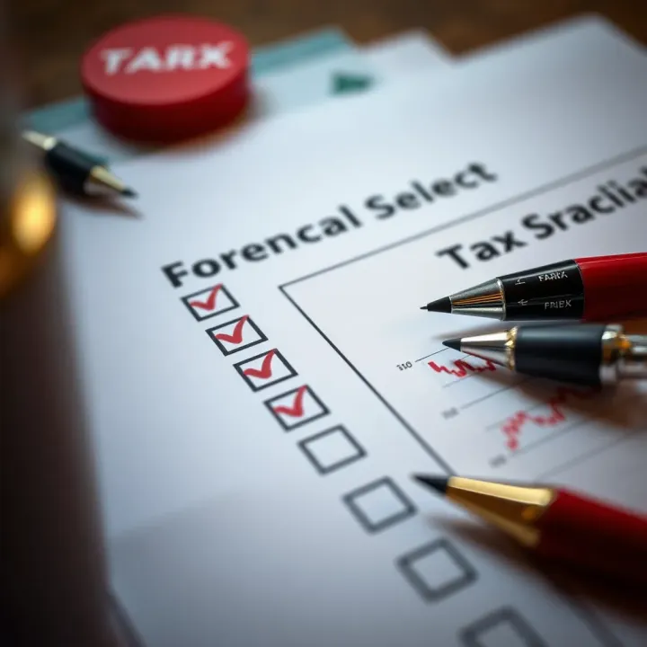 Maintaining Records and Ensuring SARS Compliance for Forex Traders Document checklist with financial records and tax forms representing compliance with SARS regulations
