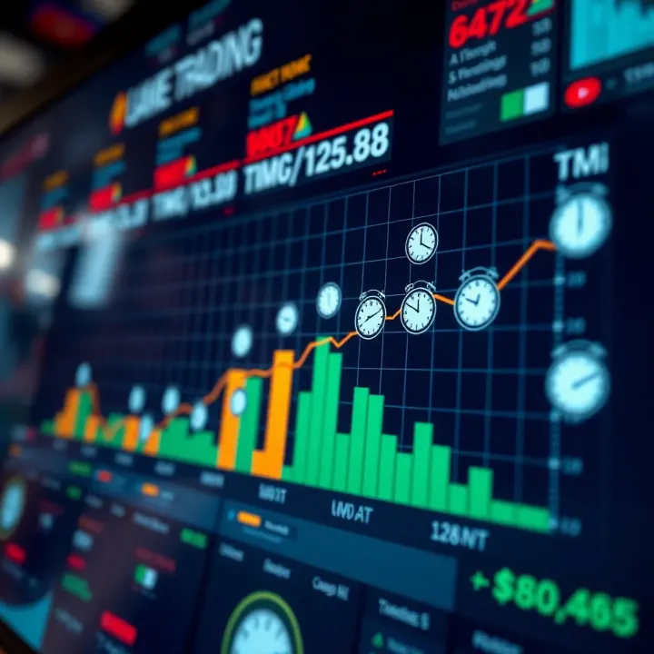 Optimal Trading Times on Leading Game Platforms Graph showing peak trading hours on popular game trading platforms with clock icons