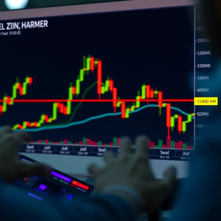 Variations and Confirmation of Hammer Candlestick Patterns Chart showing different variations of hammer candlestick patterns alongside confirmation signals in an upward market trend