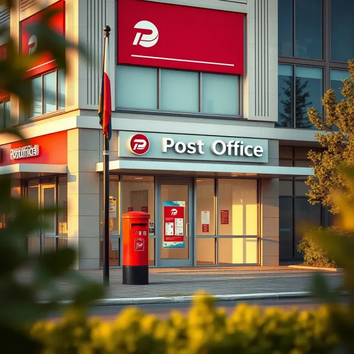 Exterior view of a Highveld post office building during daytime